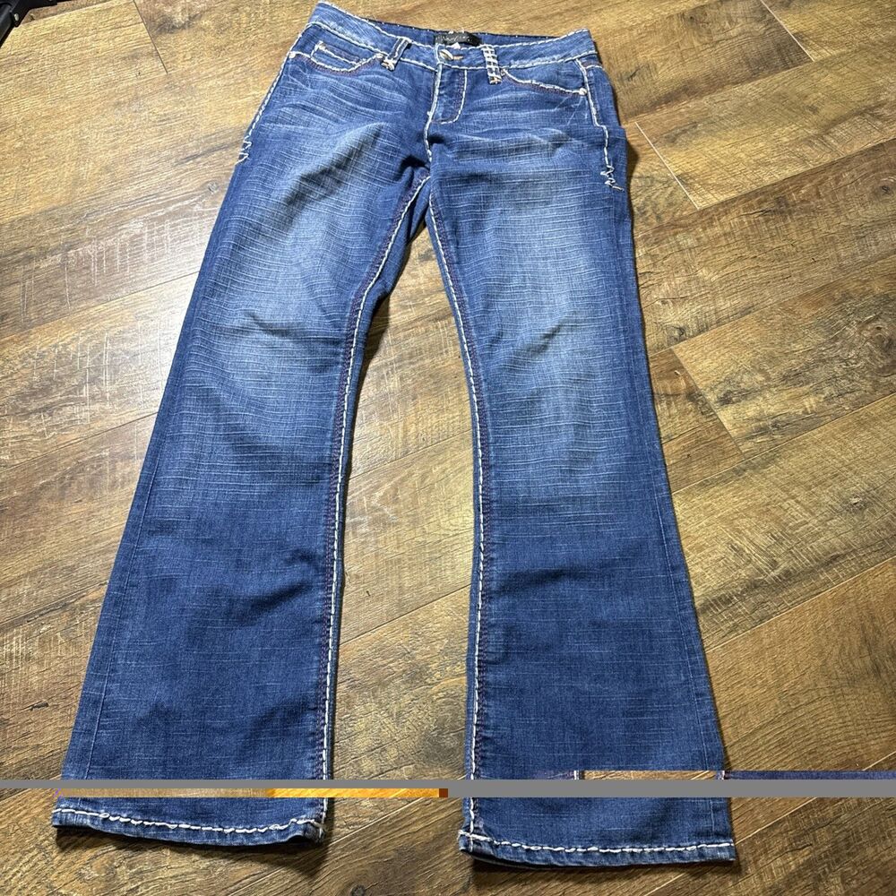 Y2K Cache Contour Collection Size 8 Boot Cut Jeans Low Rise Western Rodeo